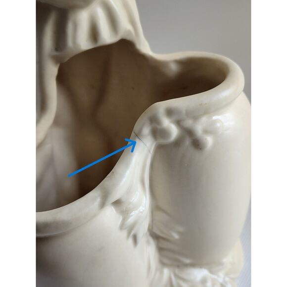 MADONNA/VIRGIN MARY AND JESUS-HULL POTTERY-Cream Color-Planter-Shelf Decor - Picture 16 of 16